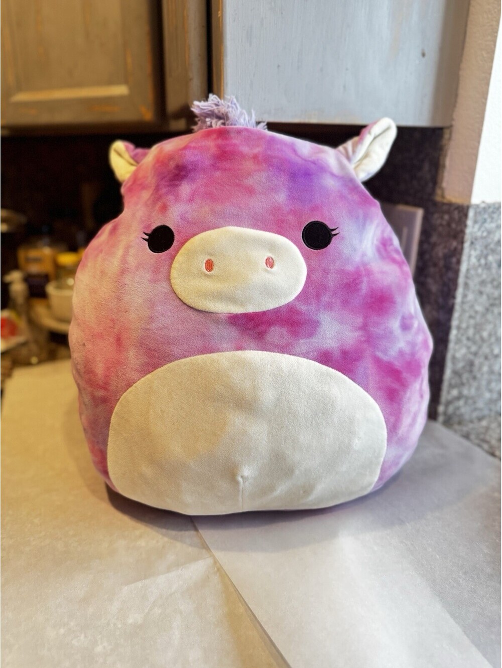 Kellytoy Squishmallows Willow the Pegasus 18” Pink Purple Tie Dye Stuffed Plush
